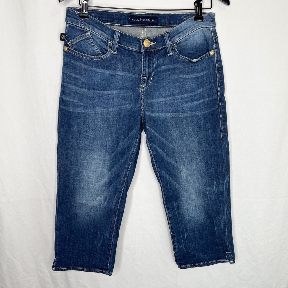 Rock & Republic / Roskilde Denim Mid Rise Capris / Size 8